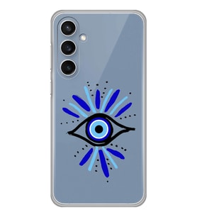 Samsung Galaxy S23 FE Uyumlu Nazar Göz Desenli Şeffaf Telefon Kılıfı