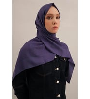 Link Desen Bambu Cotton Şal 2 (Mor)