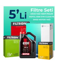 Filtron Citroen C4 1.5 Dizel Filtre Bakım Seti Motul Motor Yağlı (2021-2025) 5 Li