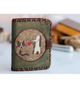 Tilki Figürlü Küçük Cüzdan Etnik Bohem Retro Style - Yesil (Yeşil)