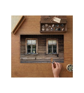 Terk Edilmiş Eski Ev Tasarımı 240 parça Ahşap Puzzle Ahşap Kutuda MP01149