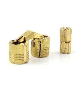 Silindir Masa Menteşesi Pirinç 12mm (2 Adet) (Sarı)