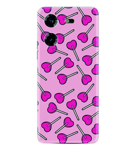 Tecno Pova 5 Kılıf Resimli Desenli Baskılı Silikon Heart Lollipop 1414
