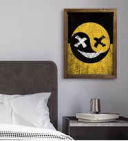 BK Gift Yatak Odası Konseptli Doğal Masif Ahşap Çerçeveli Tablo 45x65cm-87