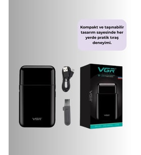 Kart Tasarımlı Şarjlı Tıraş Makinesi 2 Başlıklı Hassas Kesim