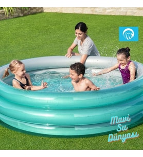 Havuz Metalik Jumbo Yuvarlak 201 Cm x 53 Cm - Mavi Su Dünyası
