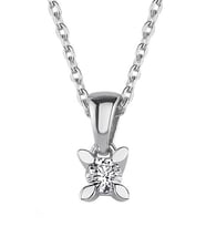 0.10ct Karat E-F vs Pırlanta Badem Tırnak Tektaş Kolye (Beyaz)
