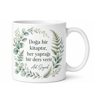 Kişiye Özel Yeşil Yaşam Temalı Kupa Bardak İsimli Doğa Hediye