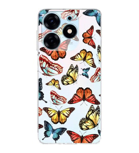 PrintiFy Tecno Spark 10 Pro ile Uyumlu Water Color 2  Kamera Korumalı Şeffaf  Kılıf