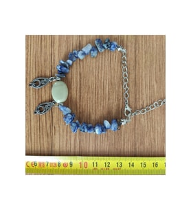 Lapis Lazuli & Aventurin Oval Taşlı El Yapımı Bileklik - 1737