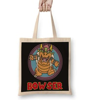 King Bowser Super Mario Classica Fanart Bez Çanta Uzun Saplı