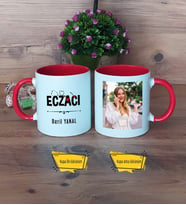 Eczacı Kupa Bardak Kırmızı Fotoğraflı Eczacılık Günü Hediyesi
