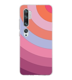 Xiaomi Mi Note 10 Uyumlu Kapak  Renk Cümbüşü Tasarımlı Şeffaf Silikon Kılıf
