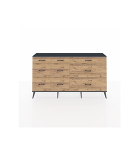 Arges Konsol 9 Çekmeceli  176x30x99 Aytaşı-Antrasit/Çam