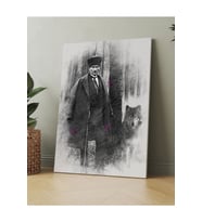 Atatürk Mustafa Kemal Karakalem Efektli Kanvas Tablo Okullara Işyerlerine Uygun (8 Farklı Ölçü)
