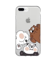 Iphone 7 Plus / 8 Plus Uyumlu Kafadar Ayılar Desenli Şeffaf Telefon Kılıfı