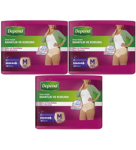 Depend Emici Külot Hasta Bezi Medium - Orta Kadın 30 Adet (3PK*10)