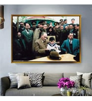 Altın Çerçeveli dekoratif tablo a329 (Gold)