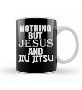 Nothing But Jesus And Jiu Jitsu BJJ Jiu Jitsu Kupa Bardak Porselen