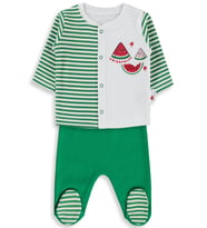 Nova Baby Karpuz Kokulu Önden Açık 1-6 Ay Pijama Takımı - Ekru