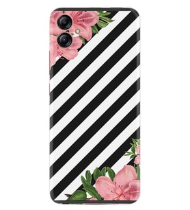 Samsung Galaxy A05 Kılıf Resimli Desenli Baskılı Silikon Strip Flowers 2 1409