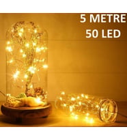 5 Metre Peri Led İnce Tel Pilli Dekoratif Led Işık Süs Led Işıklı Peri Tel Led Dekoratif Işık Lamba