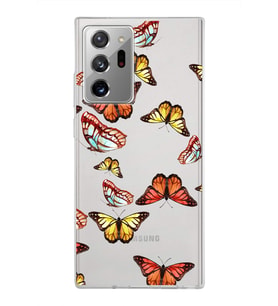 PrintiFy Samsung Galaxy Note 20 Ultra ile Uyumlu 1mm Slim Fit Water Color 2 Baskılı Şeffaf  Kılıf