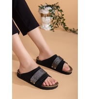 Kadın Comfort Esnek Ayarlanabilir Pırlanta Cırt Şık Anatomik Outdoor Rahat Günlük Sandalet Terlik