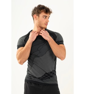 Maraton SlimFit Erkek Bisiklet Yaka Siyah T-shirt