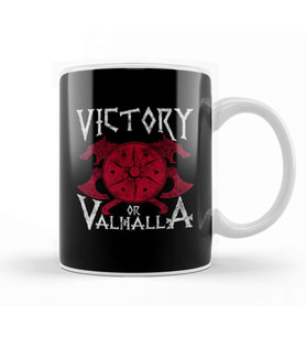 Victory Or Valhalla Norse Mythology Warrior Viking Kupa Bardak Porselen