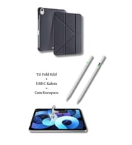 iPad A16 11. ve 10. Nesil ile Uyumlu A3355 A2757 Premium 3’lü Tablet Aksesuar Seti