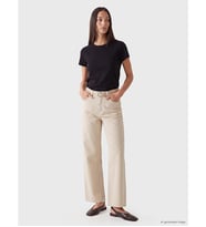 LCW EVERYDAY Bej Beli Kemerli Wideleg Kadın Jean Pantolon