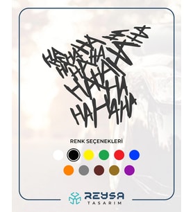 Hahahaha Araba Sticker siyah 20x20 CM (Siyah)