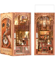 Cutebee Book Nook Kiti, Toz Koruma Kılıflı, Kendin Yap Oyuncak Bebek Evleri, Minyatür Ev Kiti, LED Işıklı, Booknook Evleri, Yetişkinler Için Model Yapı Setleri - (The Secret Rhythm SZ03B-AMZ01)