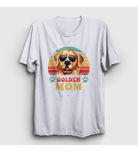 Presmono Unisex Beyaz Golden Retriever Mom Dog Hediye Köpek T-Shirt 537838tt