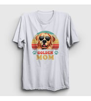 Presmono Unisex Beyaz Golden Retriever Mom Dog Hediye Köpek T-Shirt 537838tt
