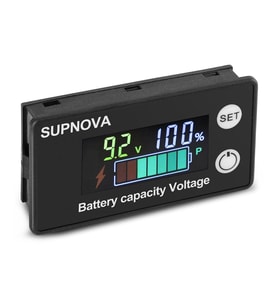 Powermaster DC 8V-100V Kurşun Asit Lityum Pil Kapasite Göstergesi -Voltmetre Gerilim Ölçer (12V-24V-48V-72V)