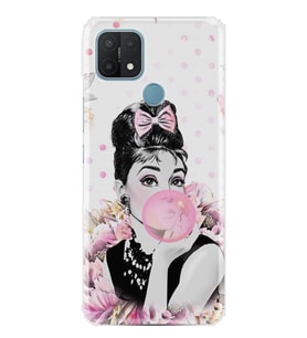 Oppo A15S Kılıf Resimli Desenli Baskılı Silikon Kılıf Audrey Glue 1420