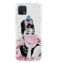 Oppo A15S Kılıf Resimli Desenli Baskılı Silikon Kılıf Audrey Glue 1420