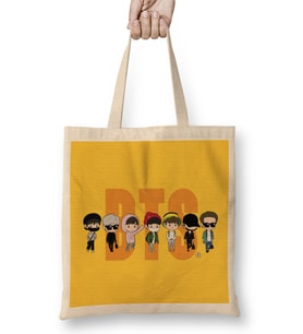Bts Chibi Members Airport Fashion Bez Çanta Uzun Saplı