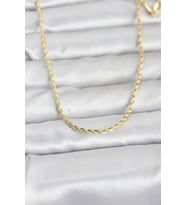 CM 14K Gold Renk Burgu Model Zincirli 60 cm Kadın Kolye