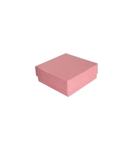 Komple Karton Kutu Düz Renk 9X9X3 CM (25 Adet)  Pembe