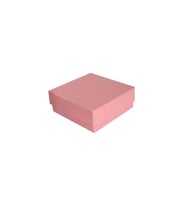 Komple Karton Kutu Düz Renk 9X9X3 CM (25 Adet)  Pembe