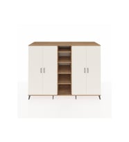 Kronos Dolap 12 Raflı 4 Kapaklı 220x59x163 Çam-Aytaşı/Çam