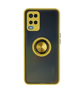 Oppo A54 4g Kılıf Montreal Yüzüklü Silikon Kapak - Sarı