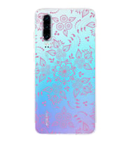 Huawei P30  Kamera korumalı Kapak Nostalji Desen Tasarımlı  Şeffaf Kılıf