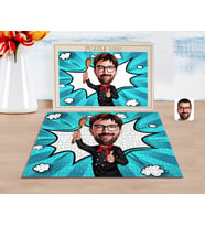 BK Gift Kişiye Özel Erkek Chef Karikatürlü 1000 Parça Profesyonel Puzzle-1
