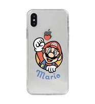 Iphone X / Xs Uyumlu Süper Mario Desenli Şeffaf Telefon Kılıfı