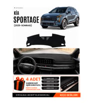 e-biz KİA SPORTAGE (2025-SONRASI) Uyumlu Torpido Koruma, Torpido Örtüsü, Torpido Kılıfı - Siyah - KI026