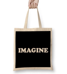 Imagine Life Without Unicorns Bez Çanta Uzun Saplı